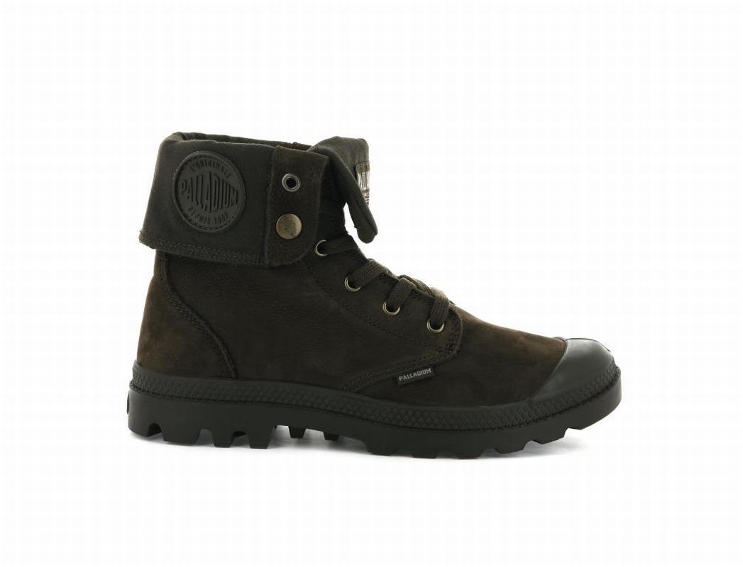 Palladium Pampa Baggy Nubuck Mens Boots Dark Brown Australia [UDRZOG-527]